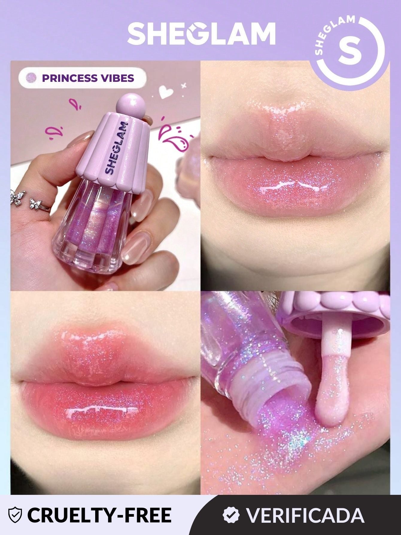 Lip Gloss con Glitter