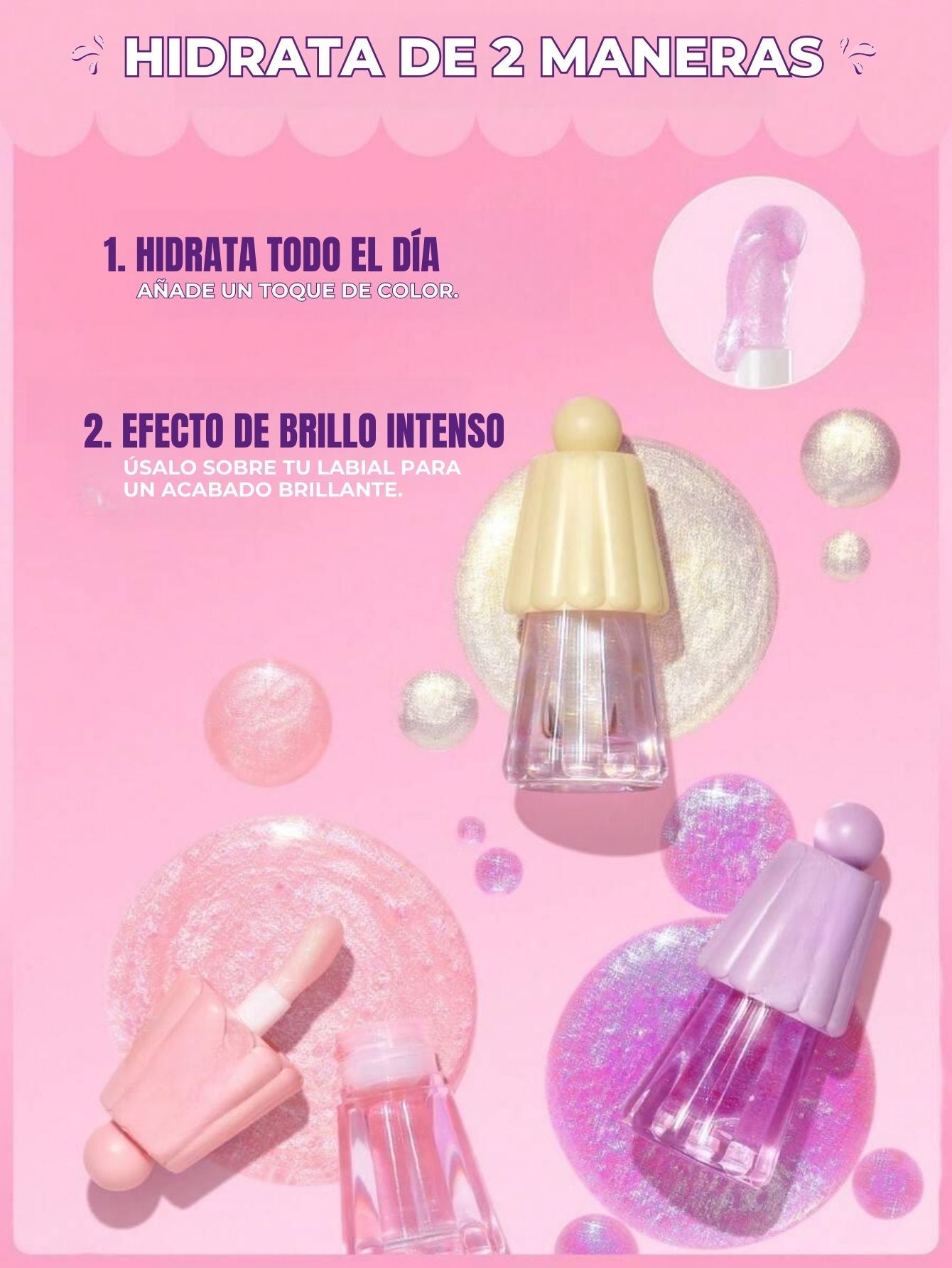Lip Gloss con Glitter