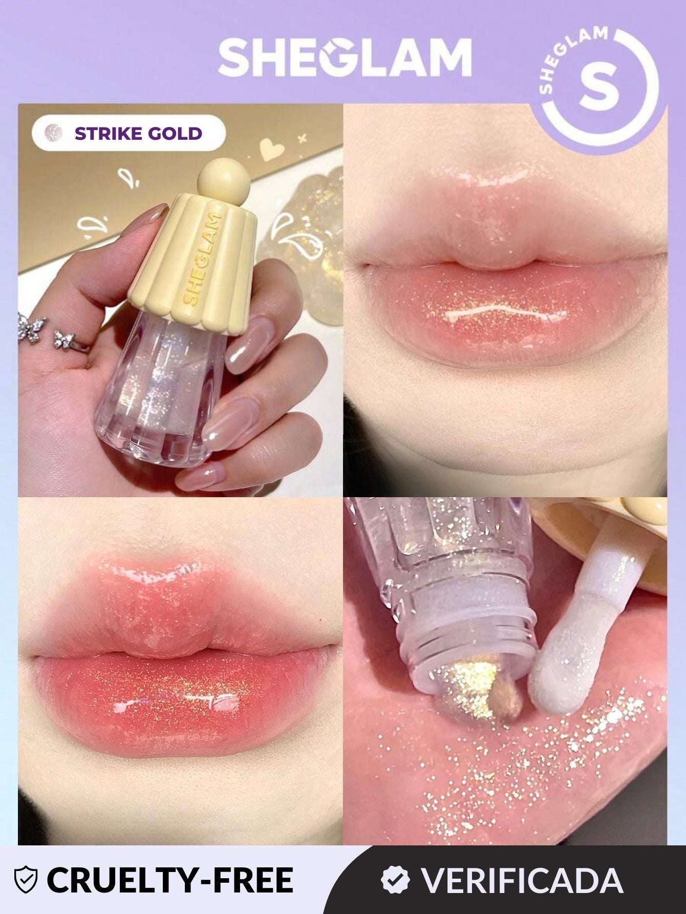 Lip Gloss con Glitter