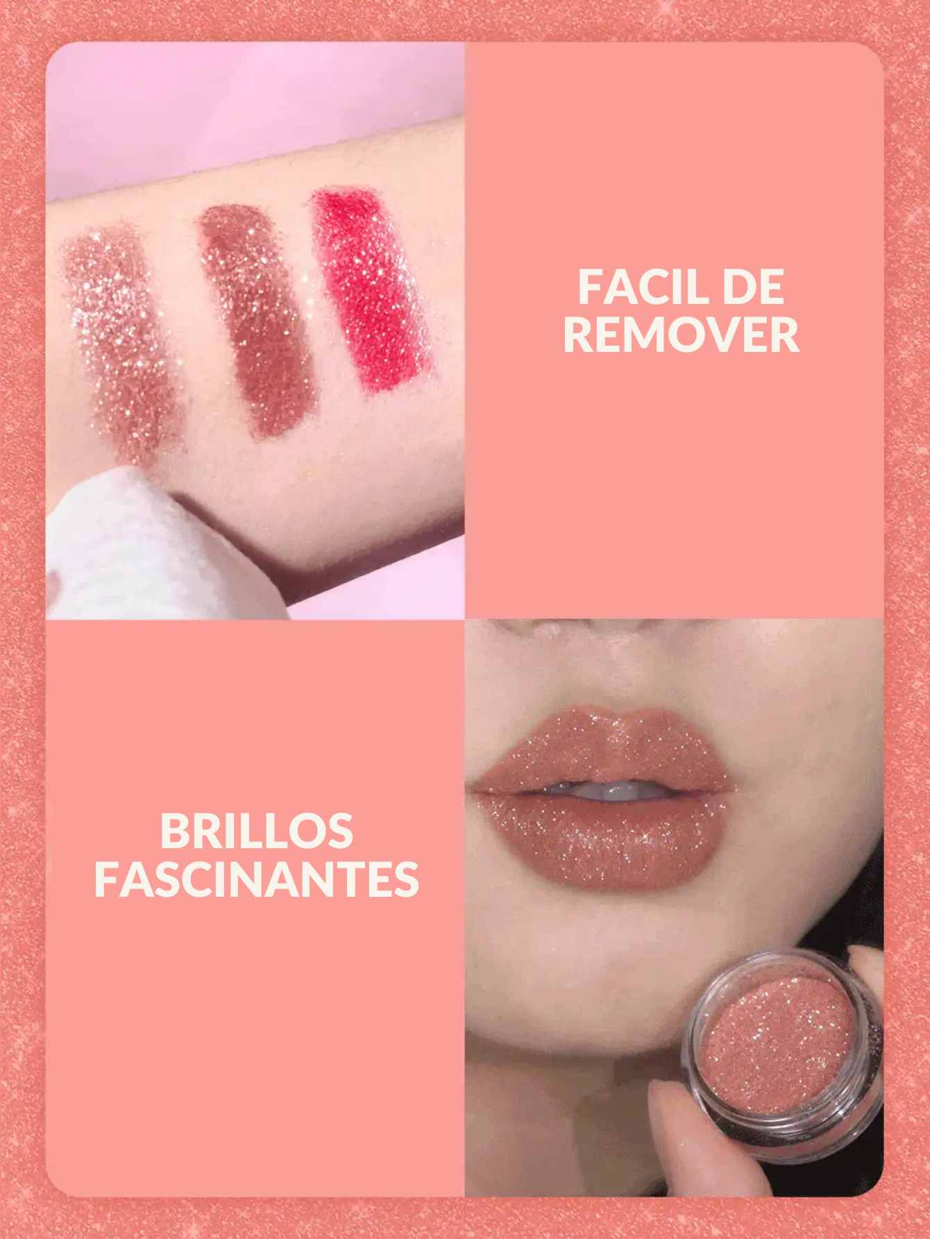 Kit Delineador Labial con glitter