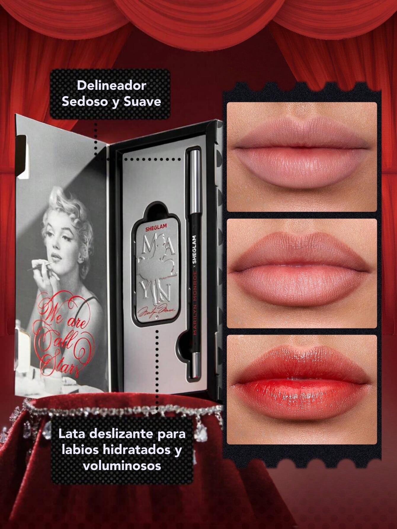 2x1 Bálsamo y Delineador Labial - Marilyn Monroe