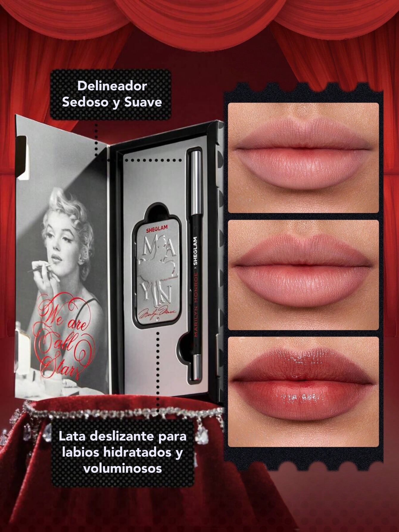 2x1 Bálsamo y Delineador Labial - Marilyn Monroe