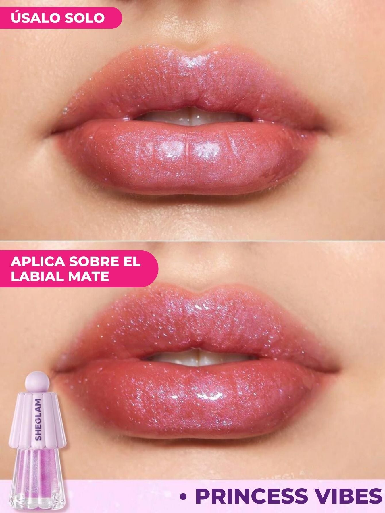 Lip Gloss con Glitter